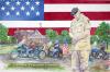 “He First Served as a Private” painting by Carroll Burgoon